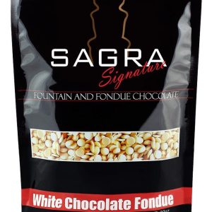 Sagra Signature Chocolates quality -- Made just for chocolate fountains (no oil needed) -- Bright white, creamy chocolate fondue -- Ten microwavable 2 lb. bags (serves appx. 250) -- Use color dyes to tint any shade